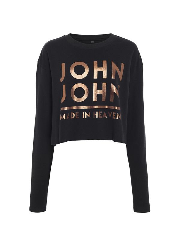 Camiseta Cropped JJ Line Black John John Feminina G
