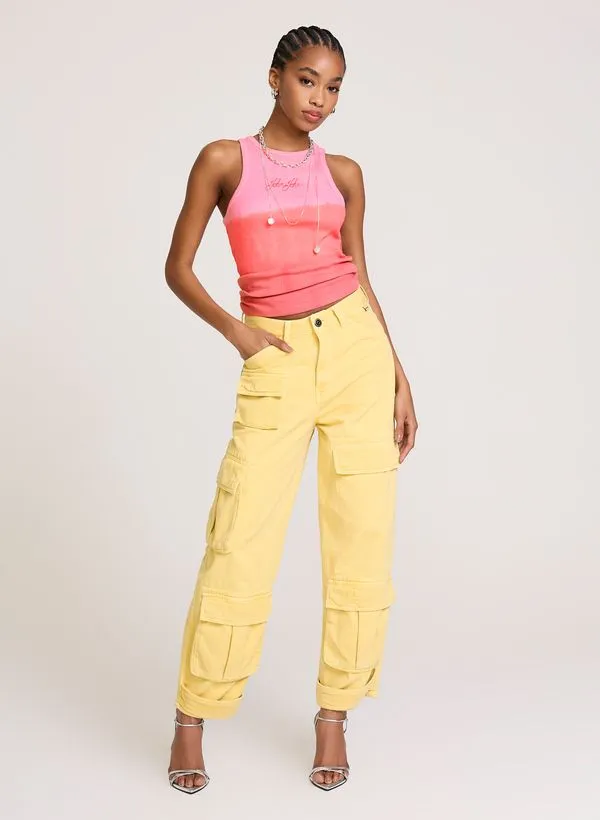 Calça Carrot Cargo Amarelo John John Feminina 34
