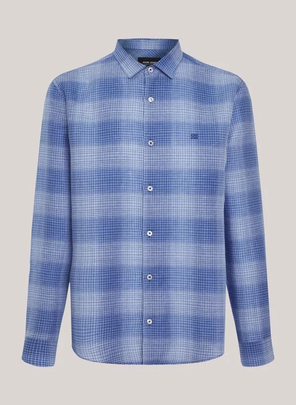 Camisa Regular Fit Big Suared Nav John John Masculina M