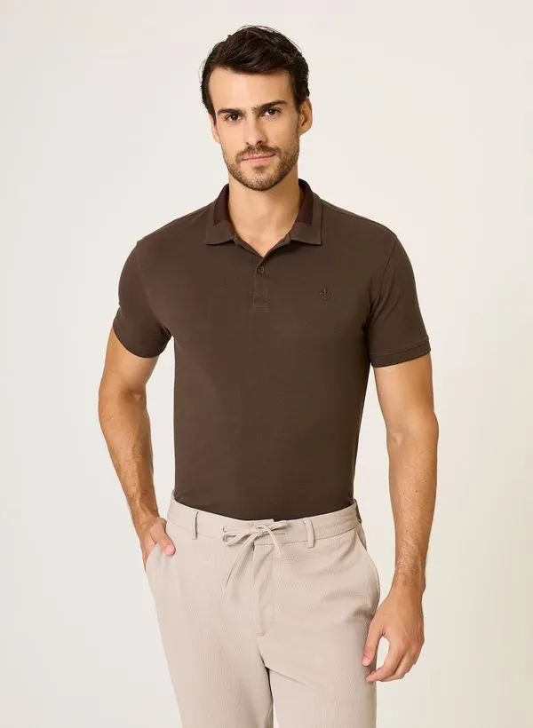 Polo Jacquard Gola Dudalina Masculina G