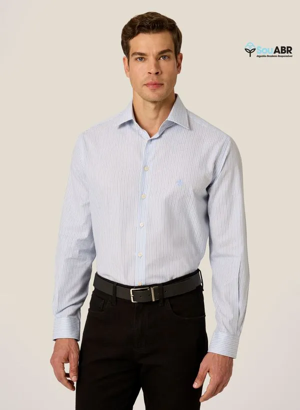 Camisa Comfort Fit Listrada Dudalina Masculina 52