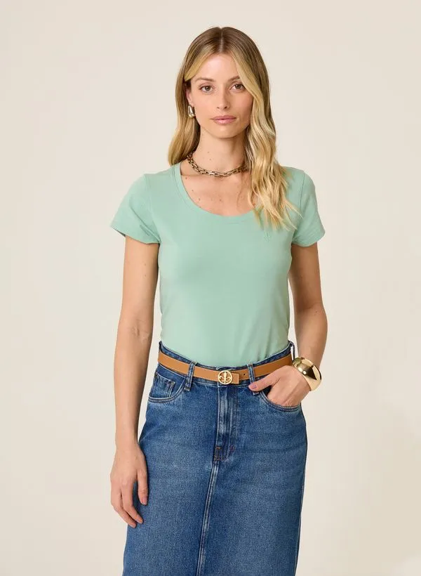 Blusa Slim Fit Algodão Peruano Dudalina Feminina PP