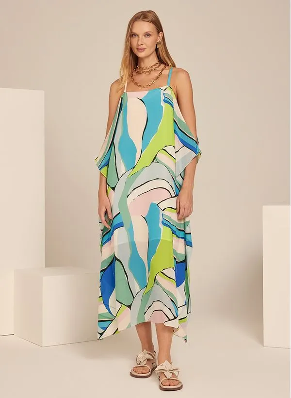 Vestido Le Lis Alça Naomi Seda Midi Feminino 44