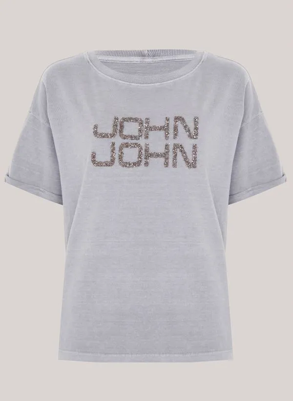 Camiseta Justa JJ Bright Cinza John John Feminina P