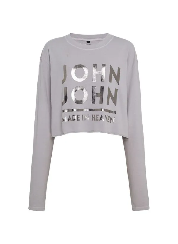 Camiseta Manga Longa Line Off John John Feminina P