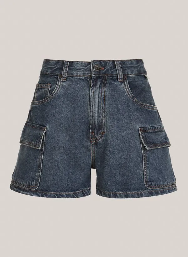 Bermuda Jeans Cargo Lyon John John Feminina 44