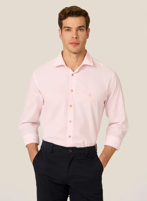 Camisa Comfort Fit Flame Liso Dudalina Masculina 3
