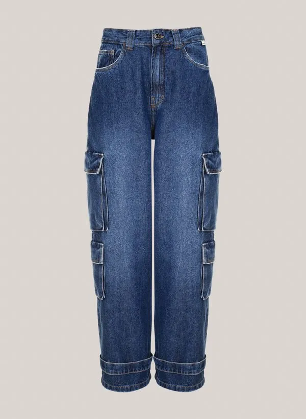 Calça Jeans Cargo Palm Springs John John Feminina 44