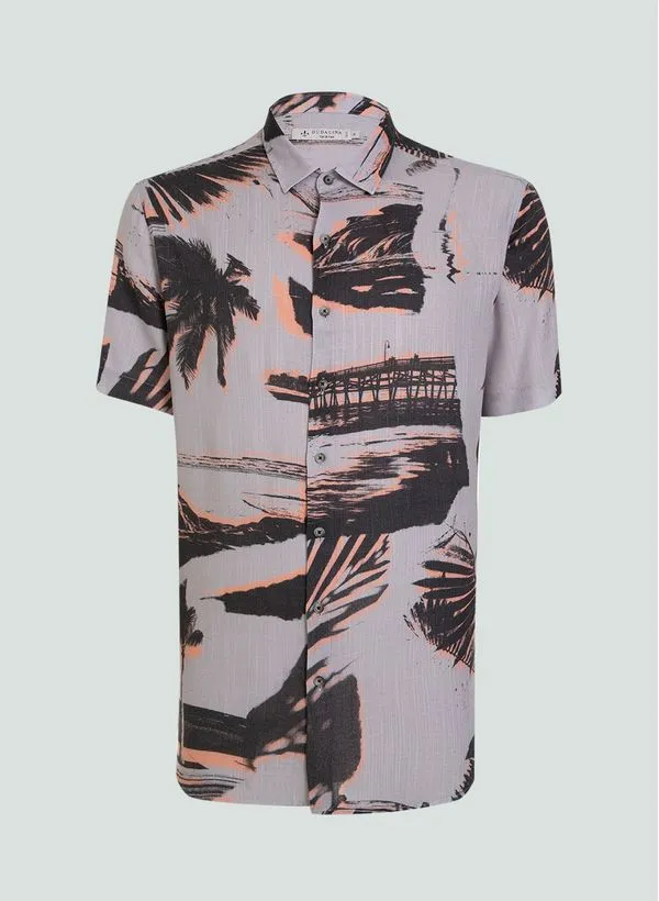 Camisa Slim Estampada Dudalina Masculina 6