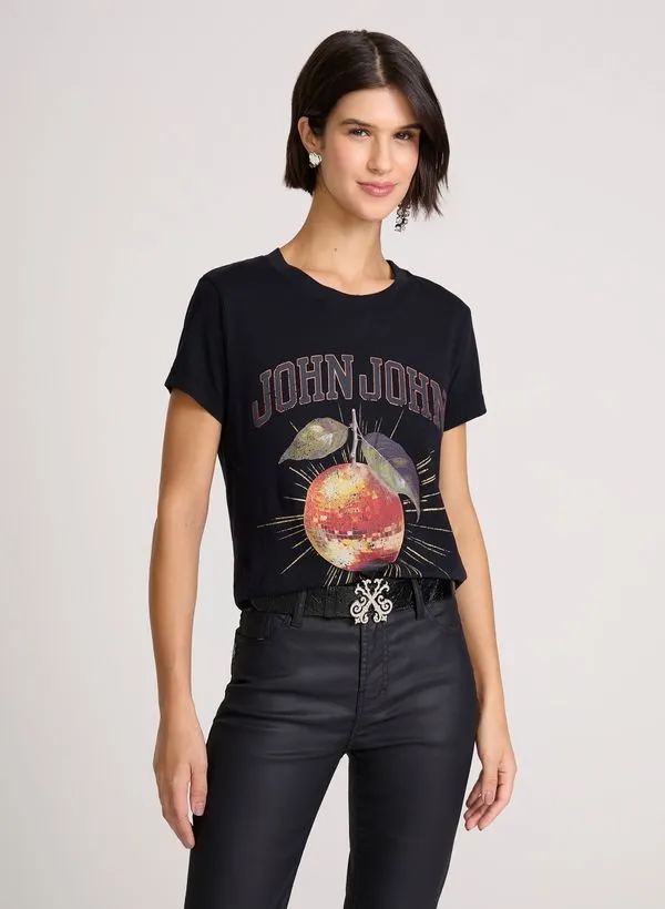Camiseta Justa Disco Orange John John Feminina M