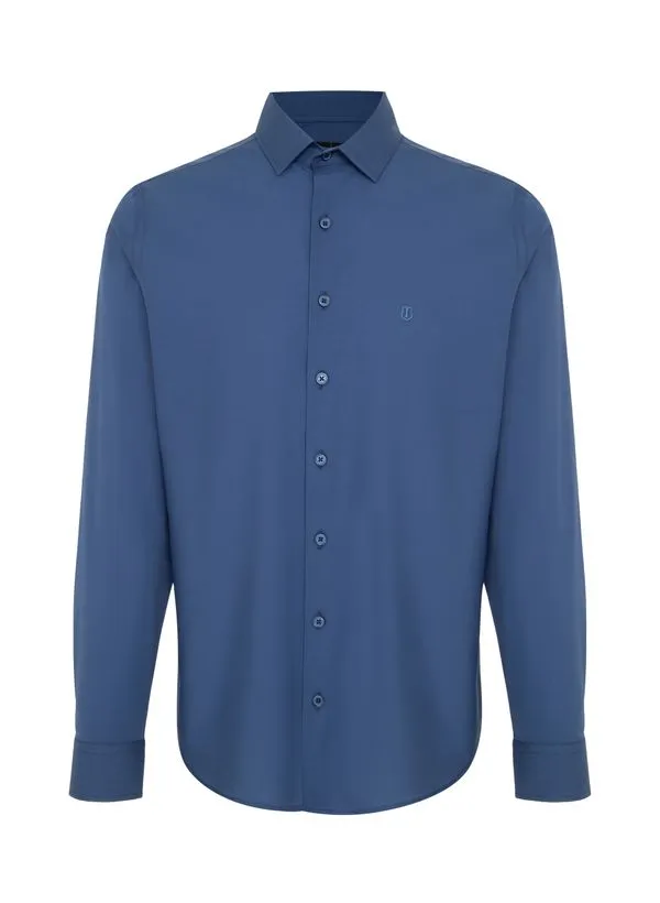 Camisa Slim Fit Lisa Color Masculina Individual 2