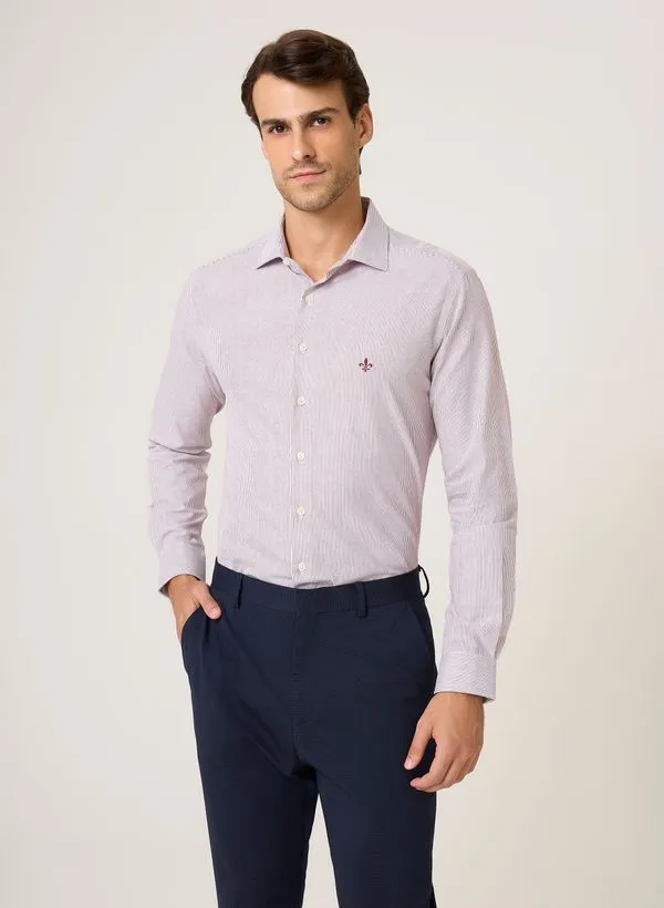 Camisa Slim Fit Listrada Dudalina Masculina 6