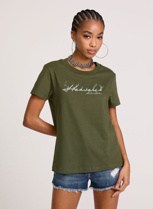 Camiseta Justa Heaven Dust Verde John John Feminina M
