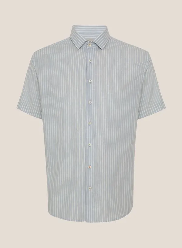 Camisa Slim Fit Linenblend Dudalina Masculina 5
