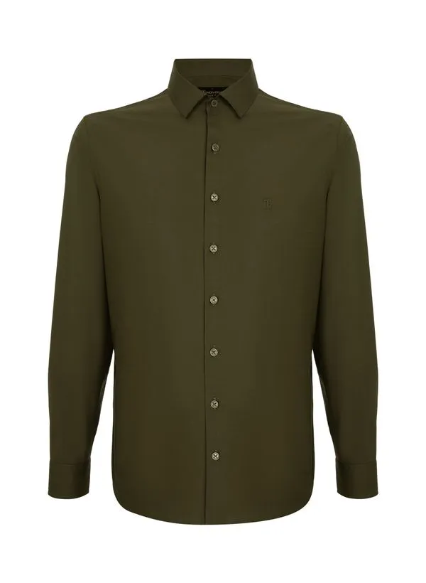 Camisa Slim Fit Lisa Color Masculina Individual 1