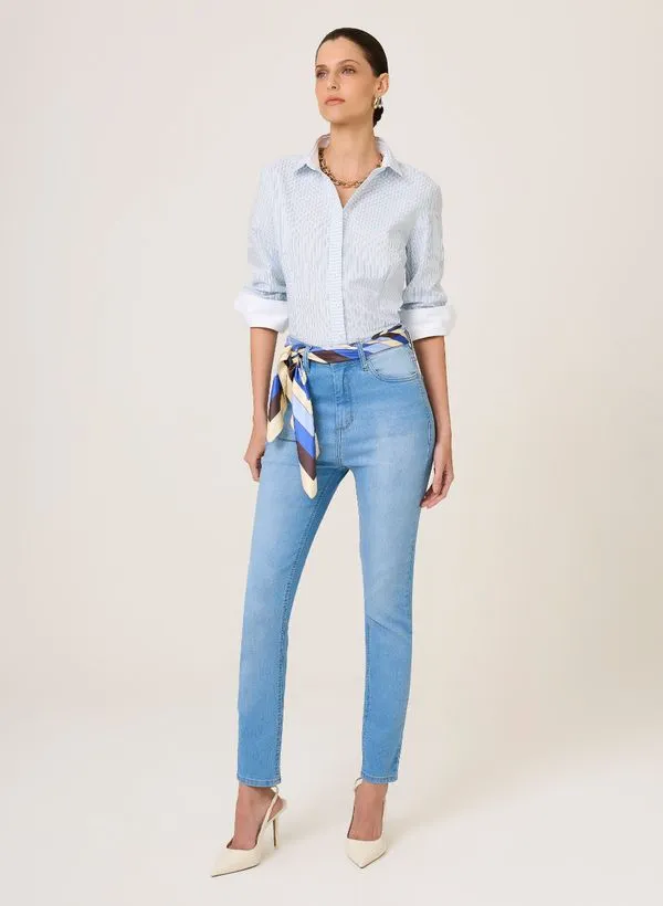 Calça Jeans Cigarrete Cora Dudalina Feminina 44