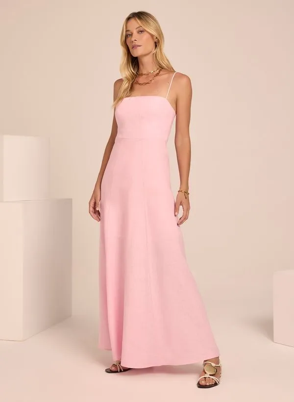 Vestido Le Lis Bella Linho Longo Feminino 48