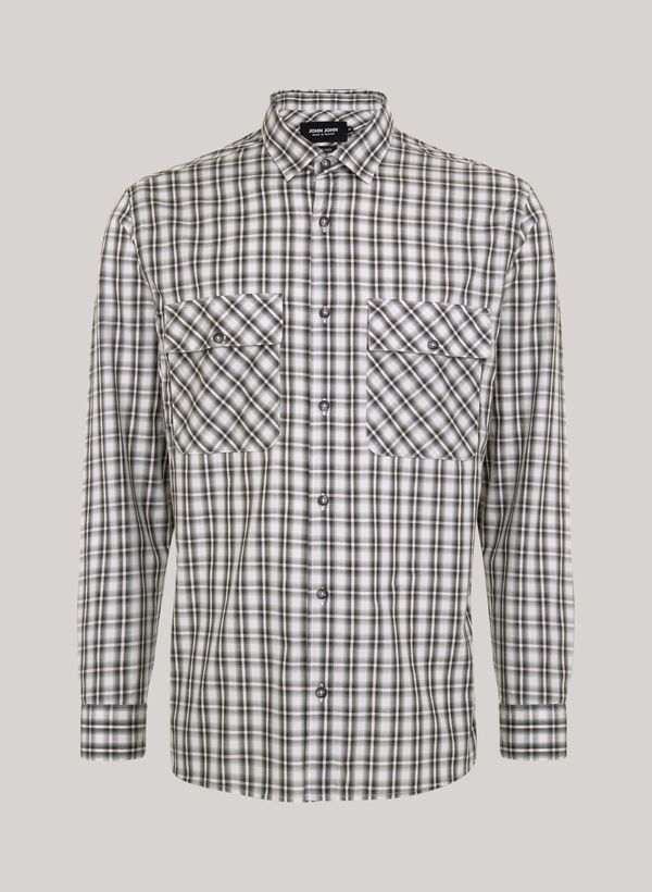Camisa Relaxed Fit Chess Pockets John John Masculina M