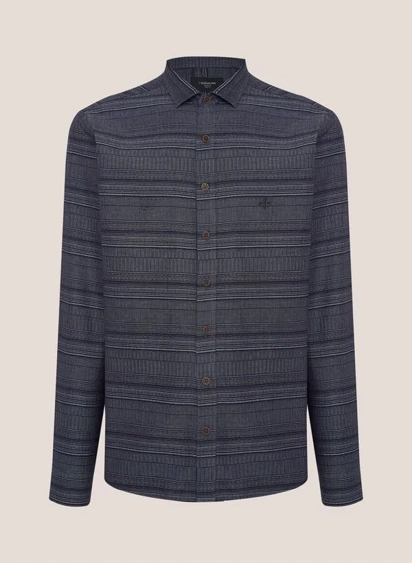 Camisa Jeans Slim Fit Dudalina Masculina 6