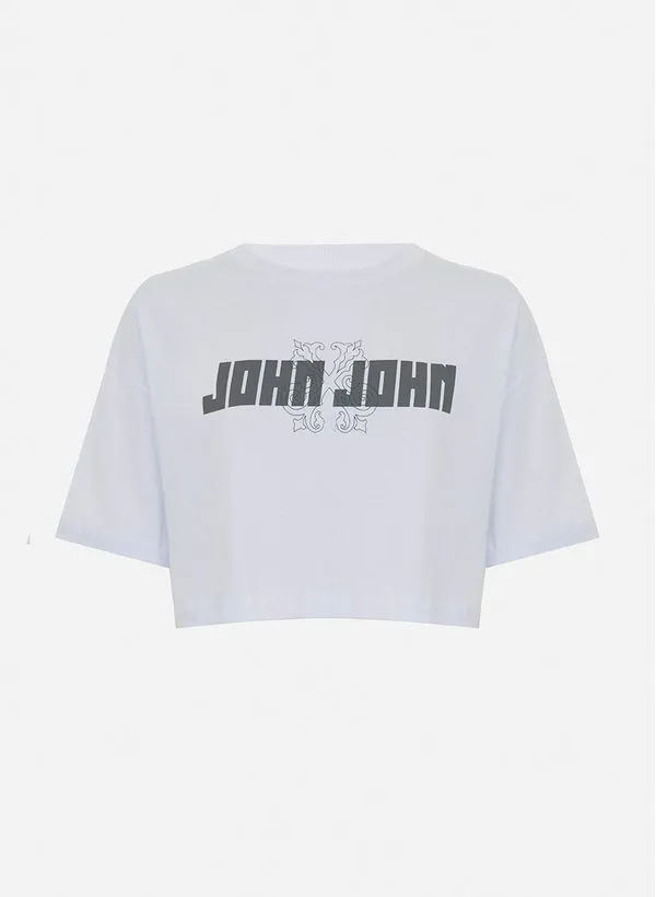 Camiseta Cropped Key John White John John Feminina P