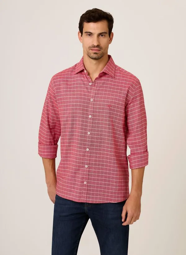 Camisa Comfort Fit Oxford Xadrez Dudalina Masculina 4