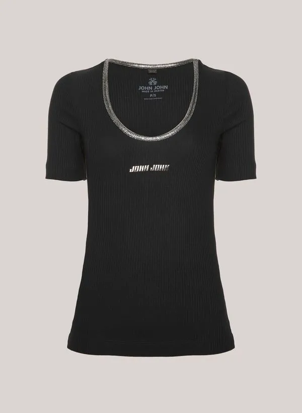 Blusa Justa Give Black John John Feminina PP