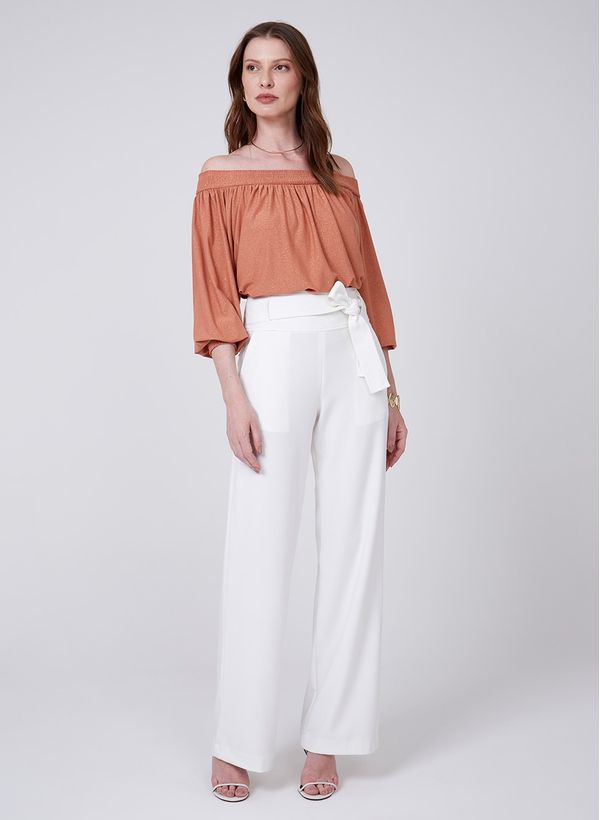 Blusa Ombro a Ombro Lurex Dudalina Feminina P