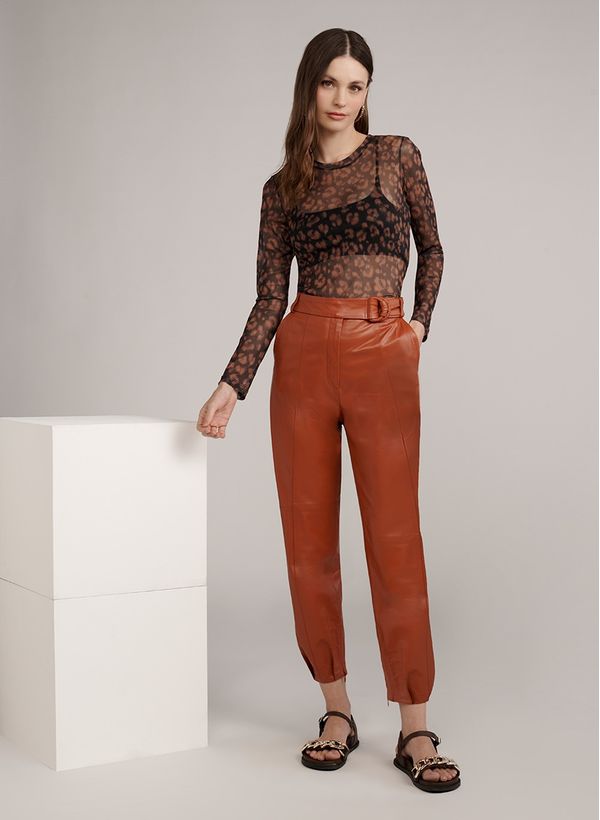 Blusa Le Lis Tule Leopard Feminina M