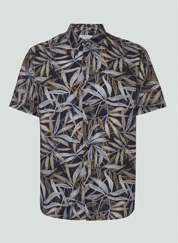 Camisa Slim Fit Estampada Dudalina Masculina 1