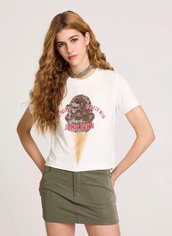 Camiseta Justa Bright Gelato John John Feminina G