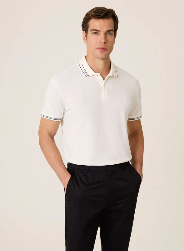 Polo Gola Jacquard Frisos Dudalina Masculina M