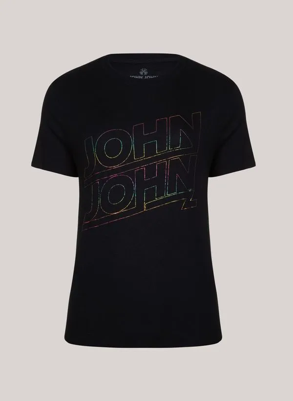 Camiseta Justa Mabel Black John John Feminina GG