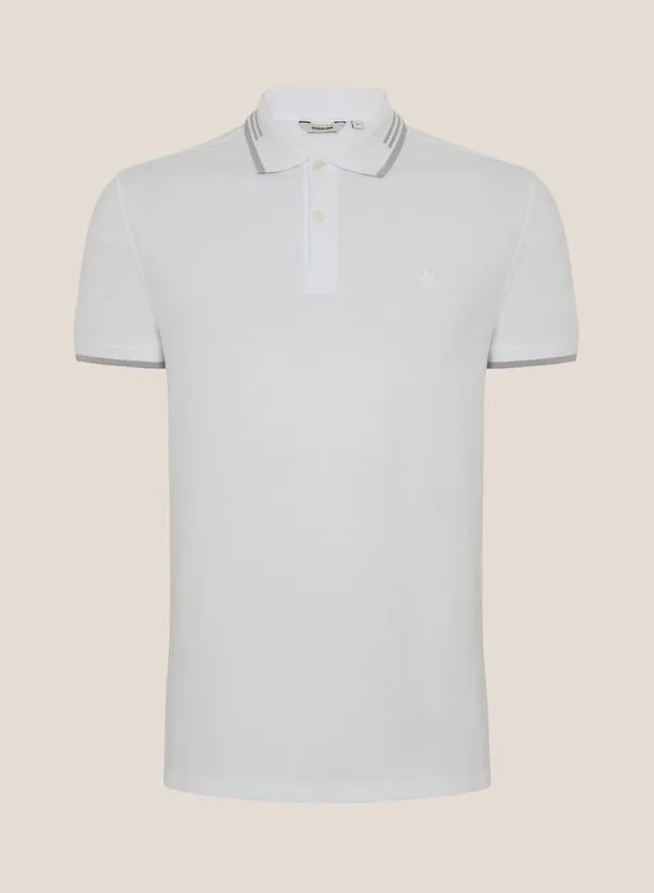 Polo Piquet Gola Jacquard Dudalina Masculina P