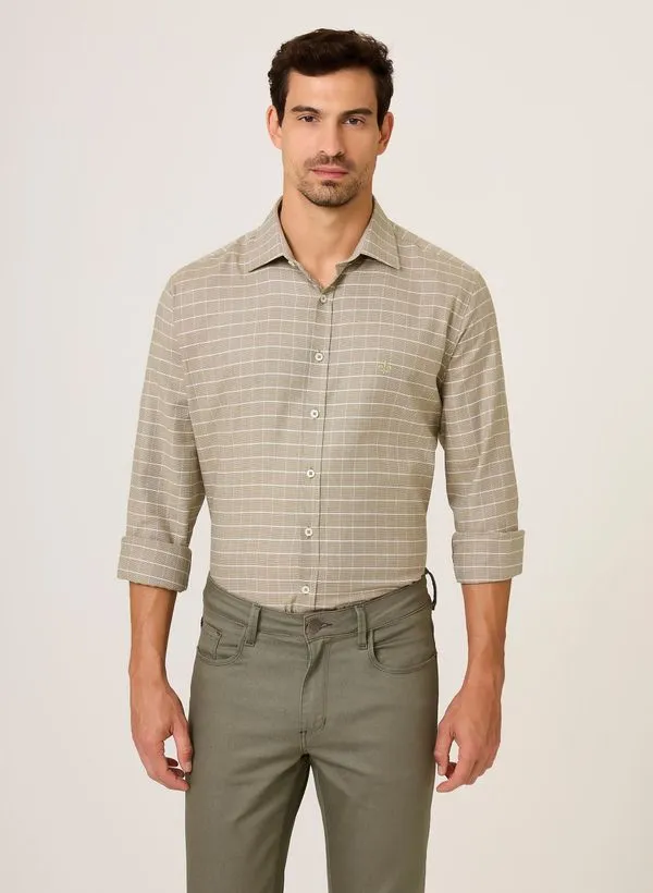 Camisa Comfort Fit Oxford Xadrez Dudalina Masculina 2