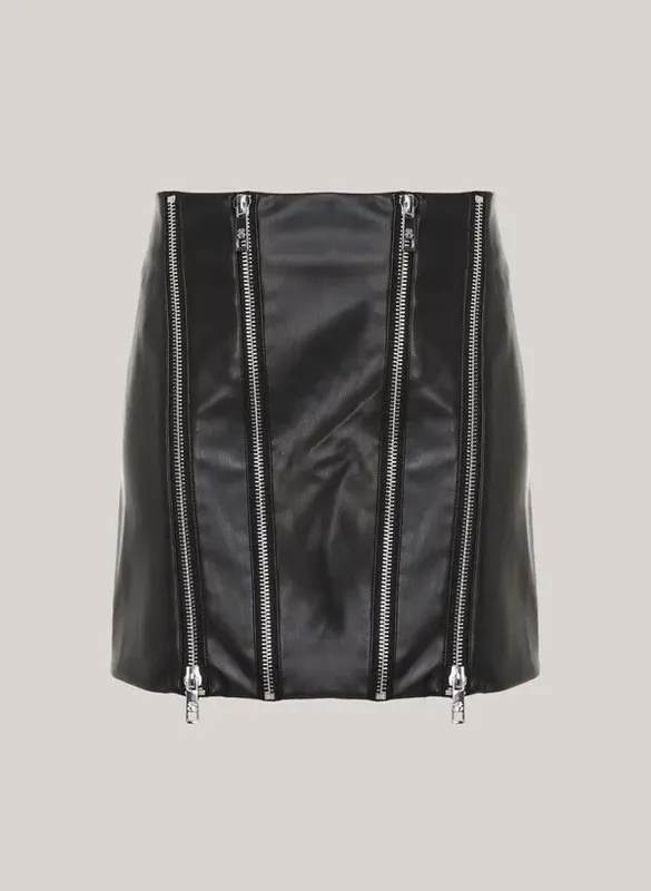 Saia Reta Zipp Up John John Feminina 36