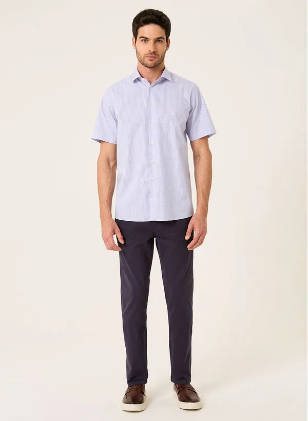 Camisa Slim Fio Tinto Xadrez Dudalina Masculina 44