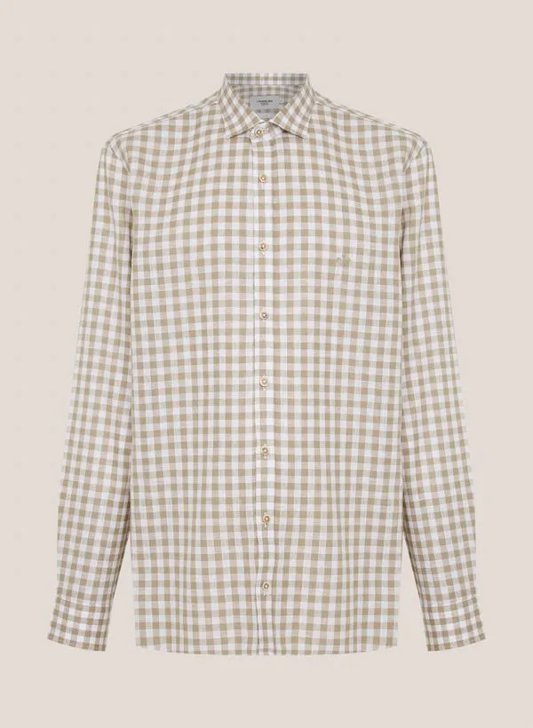 Camisa Comfort Fit Linenblend Dudalina Masculina 3