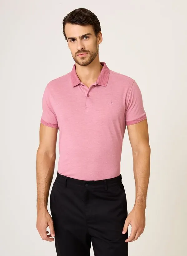 Polo Mouline Gola Textura Dudalina Masculina M