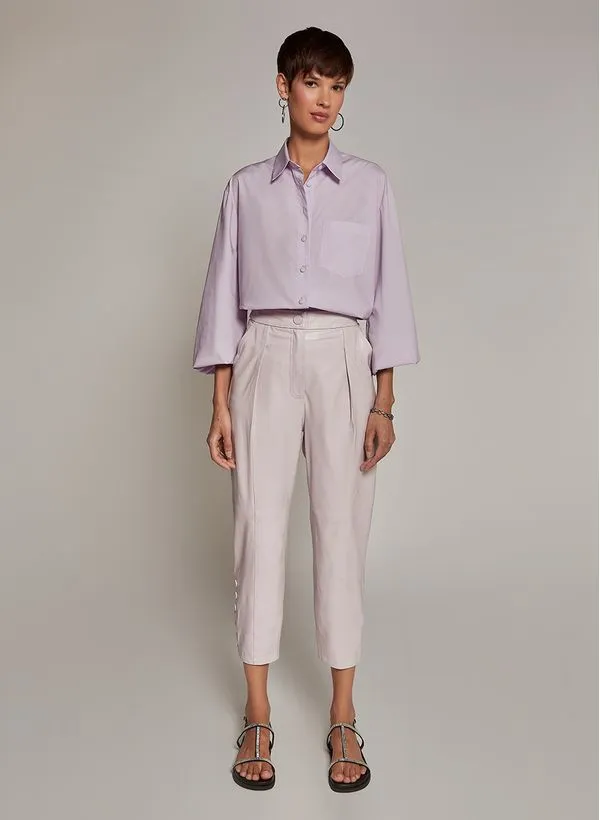 Calça Le Lis Perla Couro Feminina 34