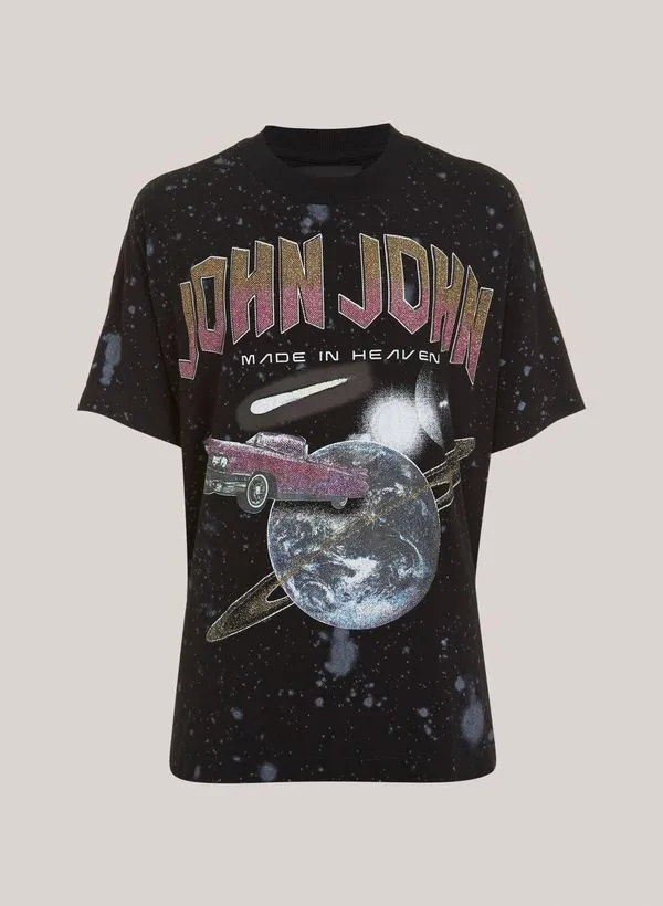 Camiseta Ampla Space Car John John Feminina PP
