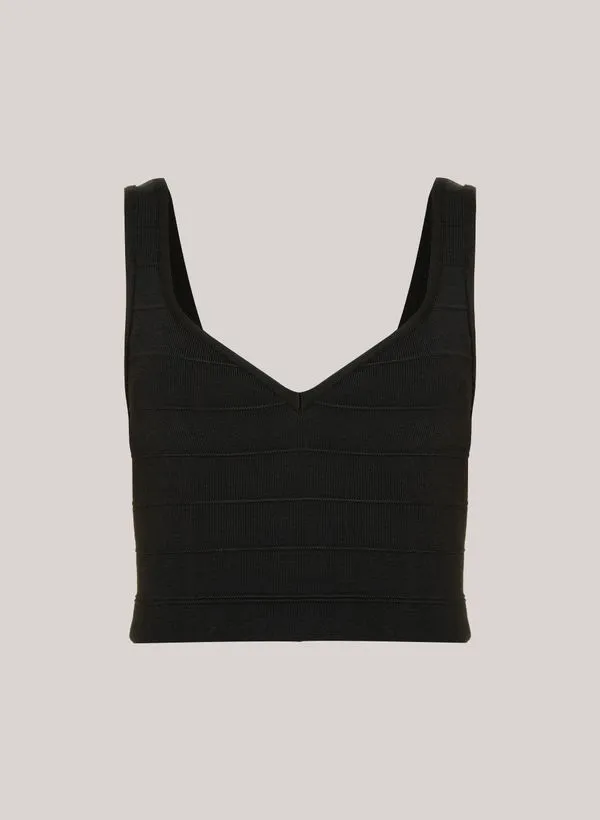Blusa Cropped Agnes Black John John Feminina PP