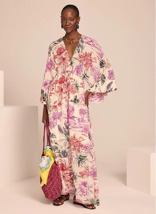 Vestido Le Lis Botteghe Seda Longo Feminino 46
