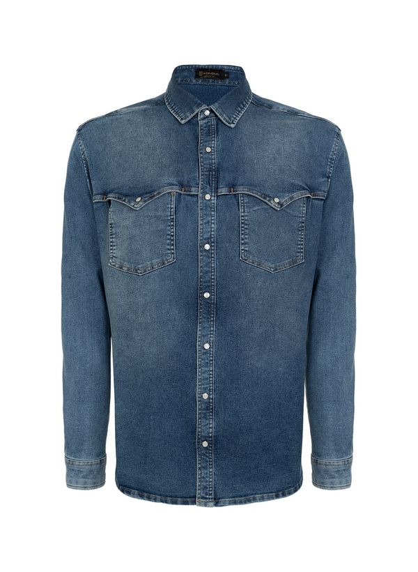 Camisa Comfort Jeans Masculina Individual 4