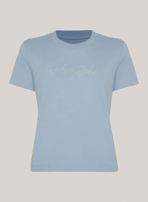 Camiseta Justa New Bright Azul John John Feminina G
