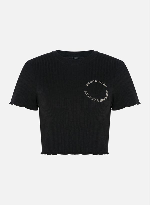 Camiseta Cropped Amy Black John John Feminina PP