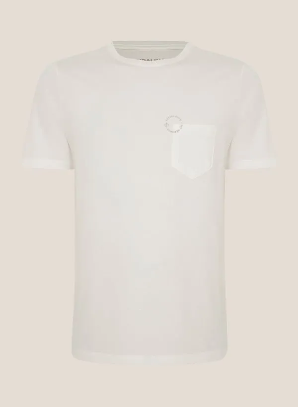 Camiseta Regular Fit Bolso Silk Relevo Dudalina Masculina P