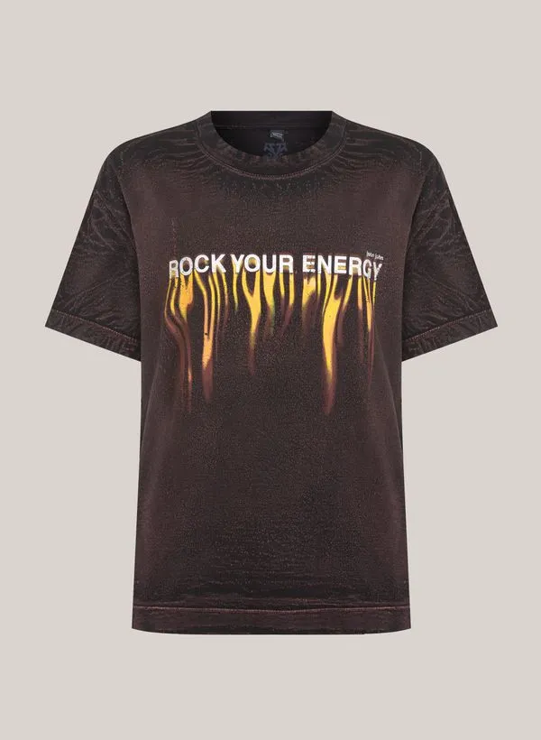 Camiseta Ampla Rock Your Energy John John Feminina PP