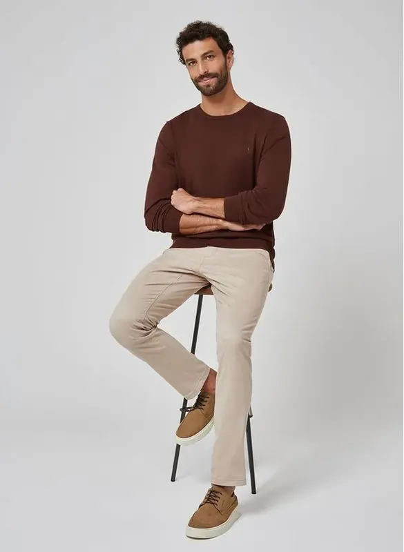 Suéter Tricot Básico Dudalina Masculino GG