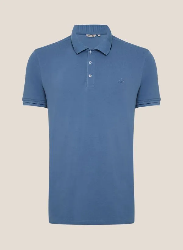 Polo Flex Gola Jacquard Dudalina Masculina GG