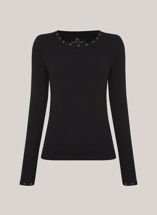 Blusa Justa Studs Black John John Feminina PP